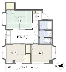 藤コーポ 3Kの間取図画像