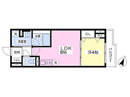 ヴィータフェリーチェ 1LDKの間取図画像