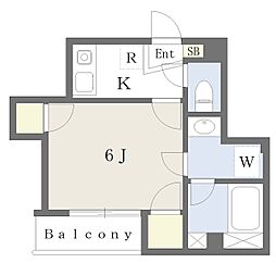 レクエイム西川口 1Kの間取図画像