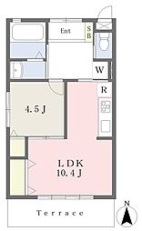ベルスタイル花 1LDKの間取図画像