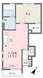 ヴェルデ・ラーナ 1LDKの間取図画像