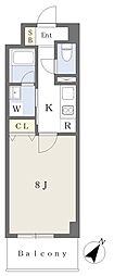 レジデンス北戸田 1Kの間取図画像