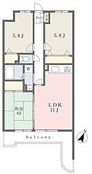 エヴァーグリーンセゾン 3LDKの間取図画像
