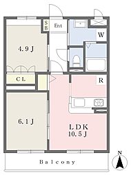 ガーネットハウス 2LDKの間取図画像