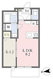 アンソロピック サワコ 1LDKの間取図画像