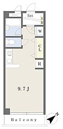 第2AKハイム ワンルームの間取図画像