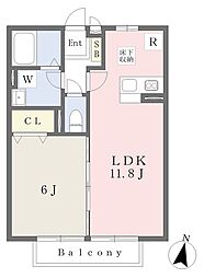 セジュール前川3 1LDKの間取図画像