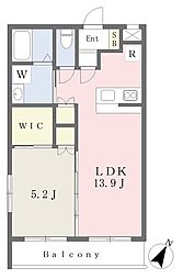 Rico浦和 1LDKの間取図画像