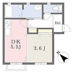 宮前町ビル 1DKの間取図画像