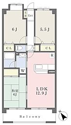 サンパティーク指扇 3LDKの間取図画像