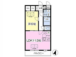 ルネスモントレ 1LDKの間取図画像