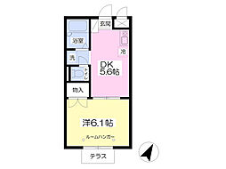 サニーコート 1DKの間取図画像