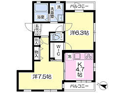 トレインビューネオ宮原駅東口 1LDKの間取図画像