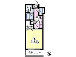 エアフォルク 1Kの間取図画像