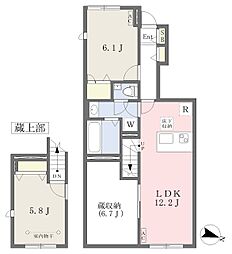 ブランヴェール2 2LDKの間取図画像