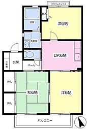 エントピア彩 3DKの間取図画像