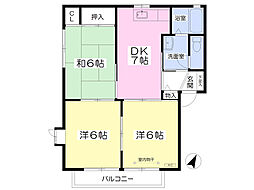 マンハイムC 3DKの間取図画像