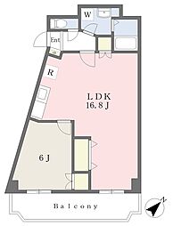 カトルセゾン 1LDKの間取図画像
