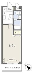 アビテ新越谷PART2 1Kの間取図画像