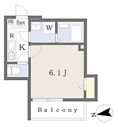 名古屋ハイツ 1Kの間取図画像