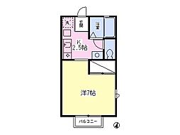 メゾンS&S ワンルームの間取図画像