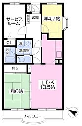 JAプレミール 2SLDKの間取図画像