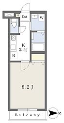 アン・ソレイユ2 1Kの間取図画像