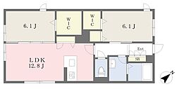 竜家 2LDKの間取図画像