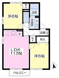 アネックスY's3 2LDKの間取図画像