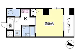 エスプワールメゾン2 1Kの間取図画像