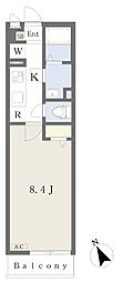 エフ.アゼリア所沢けやき台2 1Kの間取図画像