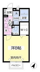アンソレイエ 1Kの間取図画像