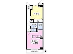 ライラック1 1LDKの間取図画像