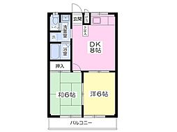 ニュー泉寿 2DKの間取図画像