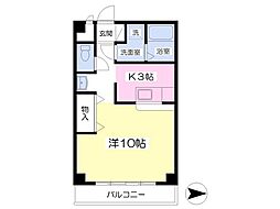 M.グリーンハーモニー ワンルームの間取図画像