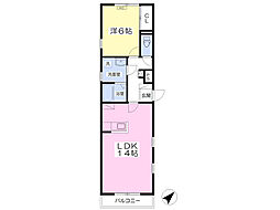 WESTステージKM 1LDKの間取図画像