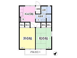 イズミハイツ 2Kの間取図画像