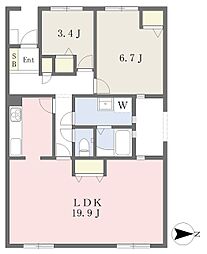 グランコート南町 2LDKの間取図画像