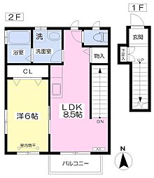 サンライズ 1LDKの間取図画像