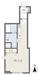 プラッツ南仙台2 ワンルームの間取図画像