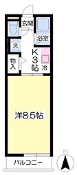 シティハイムレトアシャルマン 1Kの間取図画像