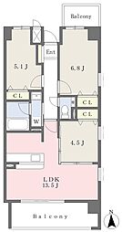ガーデンコート富沢 3LDKの間取図画像