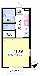 フォーチュネットイン 1Kの間取図画像