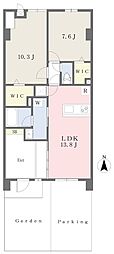 ガーデンコート富沢ラグジェ 2LDKの間取図画像