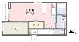 ガレオン長町 1LDKの間取図画像