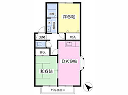 ペアガーデン泉C 2DKの間取図画像