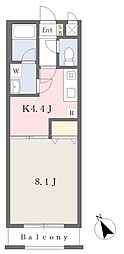 フローラル泉 ワンルームの間取図画像