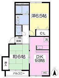 BellCourt2 2DKの間取図画像