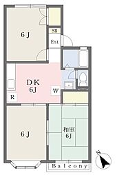 シルク・ドゥ・ソレイユB棟 3DKの間取図画像