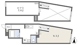 kankuro中倉 ワンルームの間取図画像